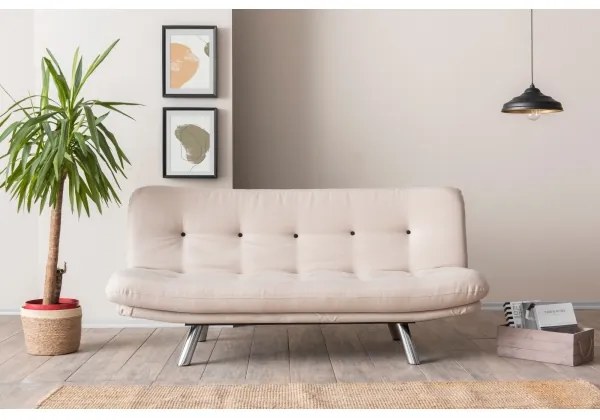 Canapea extensibilă BAKU, 2 locuri, crem