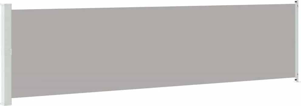 vidaXL Copertină laterală retractabilă de terasă, gri, 600 x 160 cm