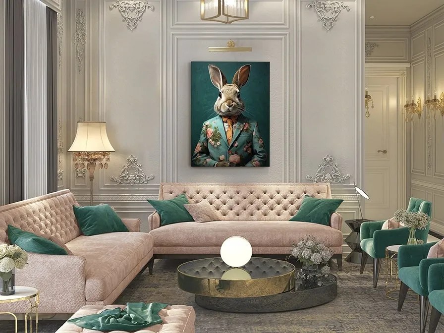 Tablou de perete decorativ Mr Rabbit 90x120cm