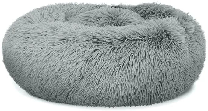Pat de plus pentru caini gri deschis 40 cm