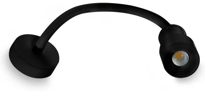 Aplica de perete tip spot LED cu brat flexibil LUMI FLEX neagra