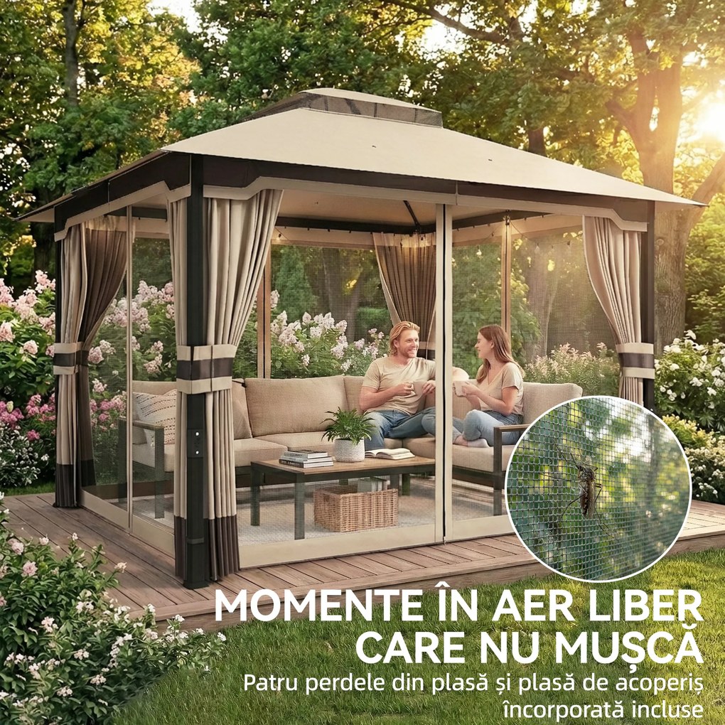 Outsunny pavilion metalic | Aosom Romania