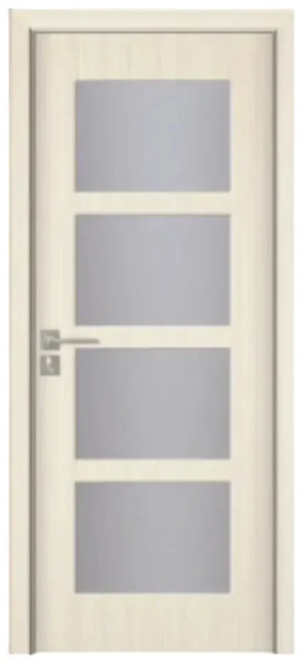Usa Interior din MDF Novo Doors ND317, Cadru din Lemn Masiv, Geam Sablat, KIT COMPLET, Toc , Manere si balamale incluse (Culoare: Gri, Dimensiune: 80