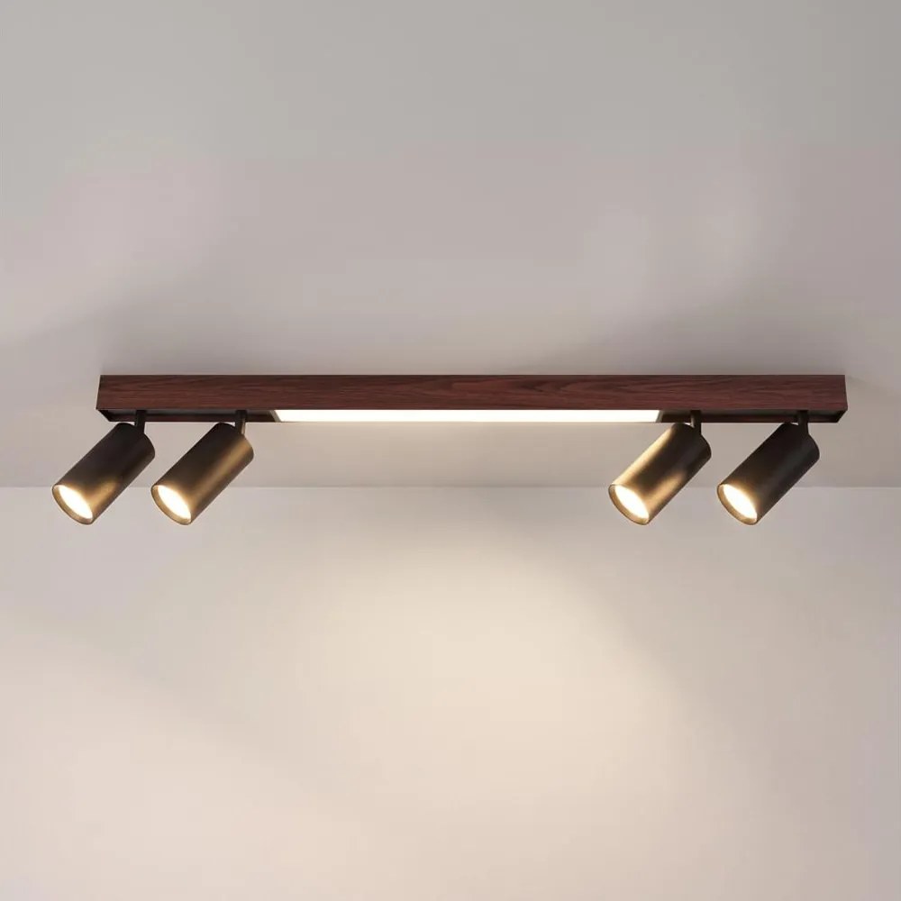 BRILAGI - Spot LED SELE 4xGU10/30W/230V + LED/20W negru/decor cireș