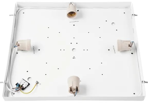 Plafonieră OAK SQUARE 4xE27/15W/230V 48x48 cm stejar/alb