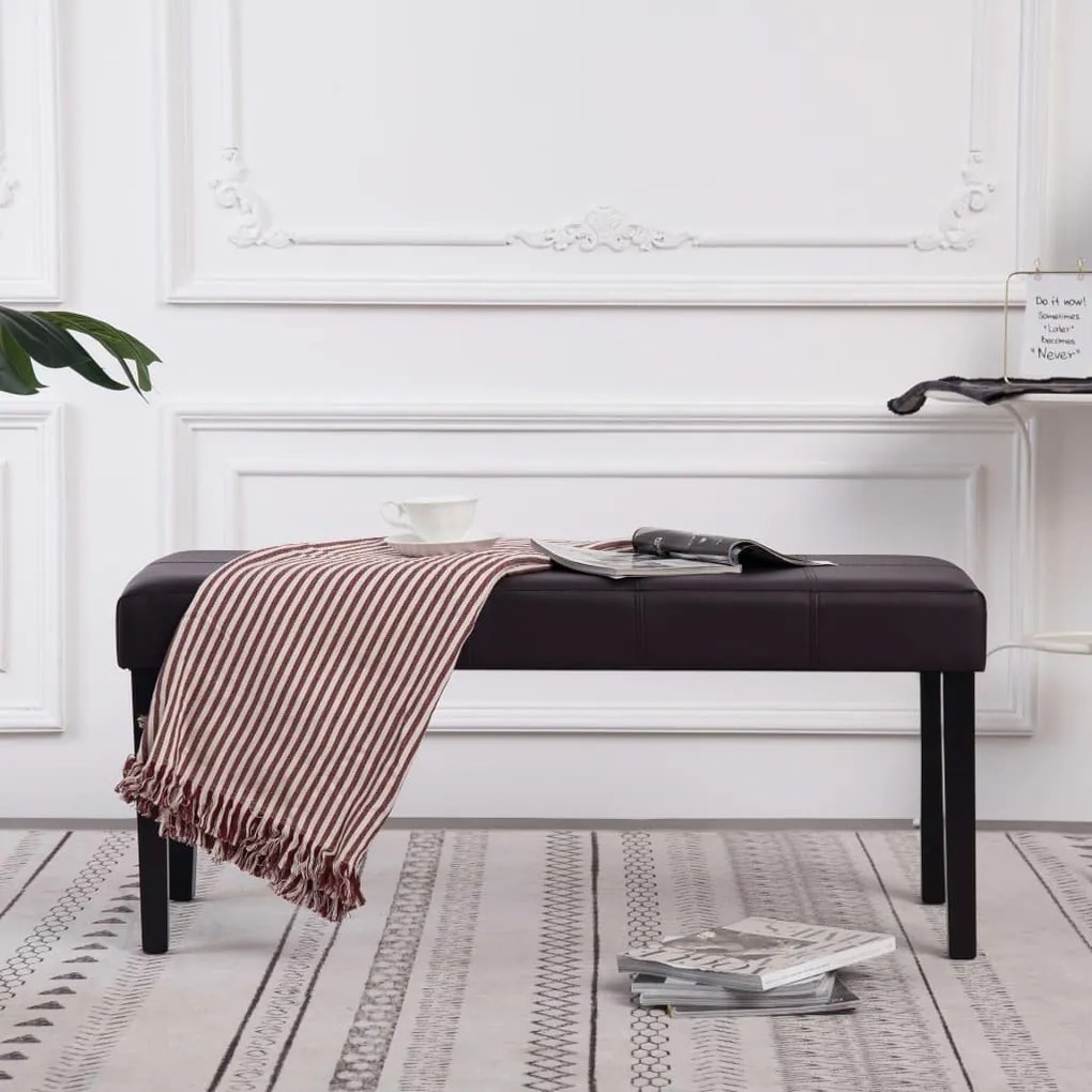 281310 vidaXL Bancă, maro, 106 cm, piele artificială