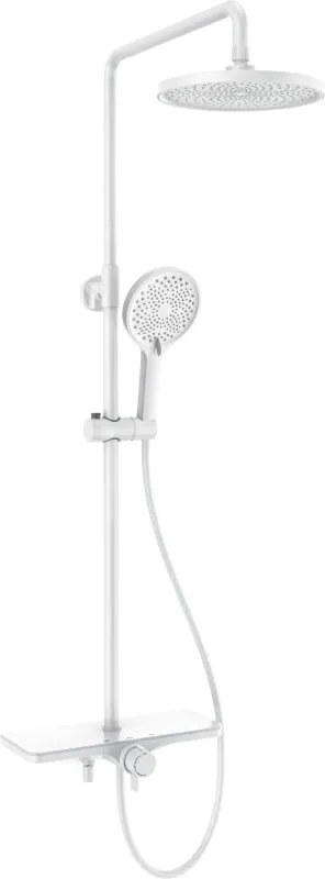 Mexen Frost set de duș montat pe suprafață cu para de duș și baterie, alb - 78111-20