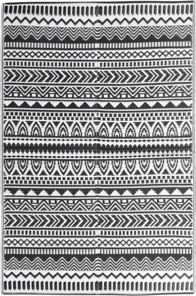 vidaXL Covor de exterior, ARAKIL negru, 160x230 cm, PP