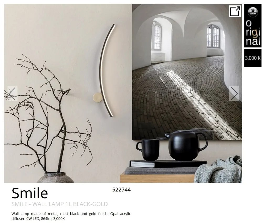 Aplica LED de perete design modern Smile