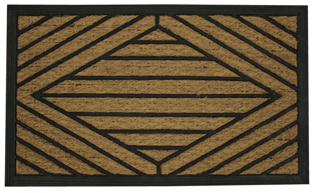 Covoraș de intrare dreptunghiular cu fibra de cocos LOZYS, 45 x 75 cm