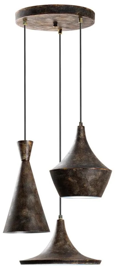 Lustră pe cablu TOM 3xE27/40W/230V gri