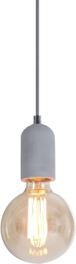Lustra tip pendul Betoni II beton/metal, gri, 1 bec, diametru 10 cm, 230 V, 40W