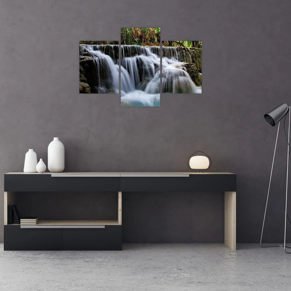 Tablou - Cascadă în junglă (90x60 cm)