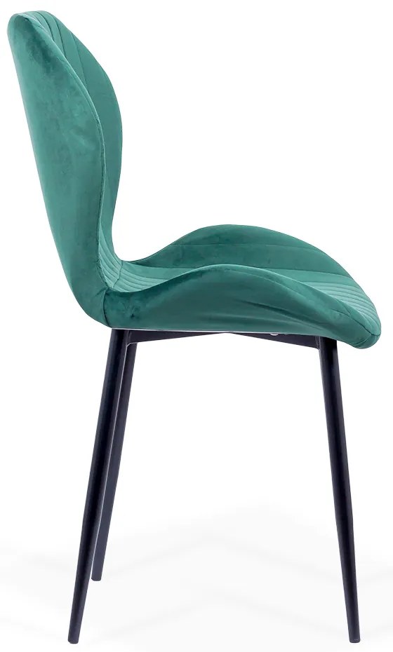 RESIGILAT - Scaun living din catifea BUC 248U verde