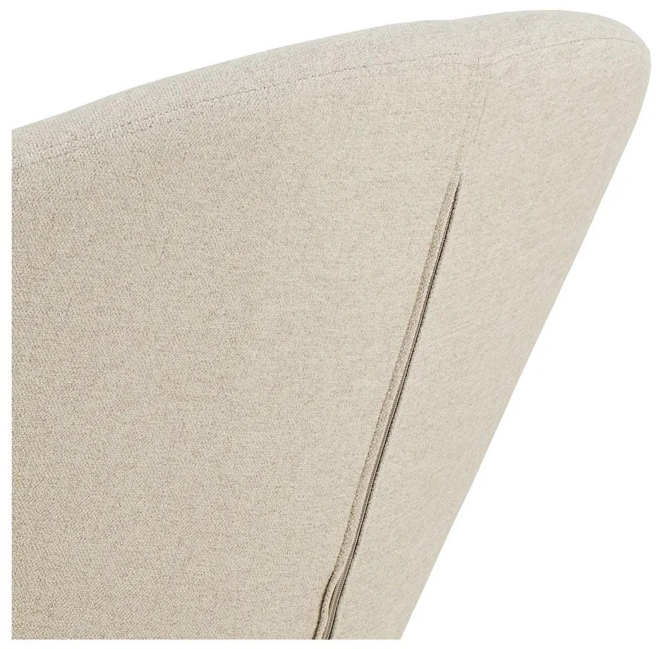 Fotoliu bej pivotant cu tapițerie din chenille Center – Actona