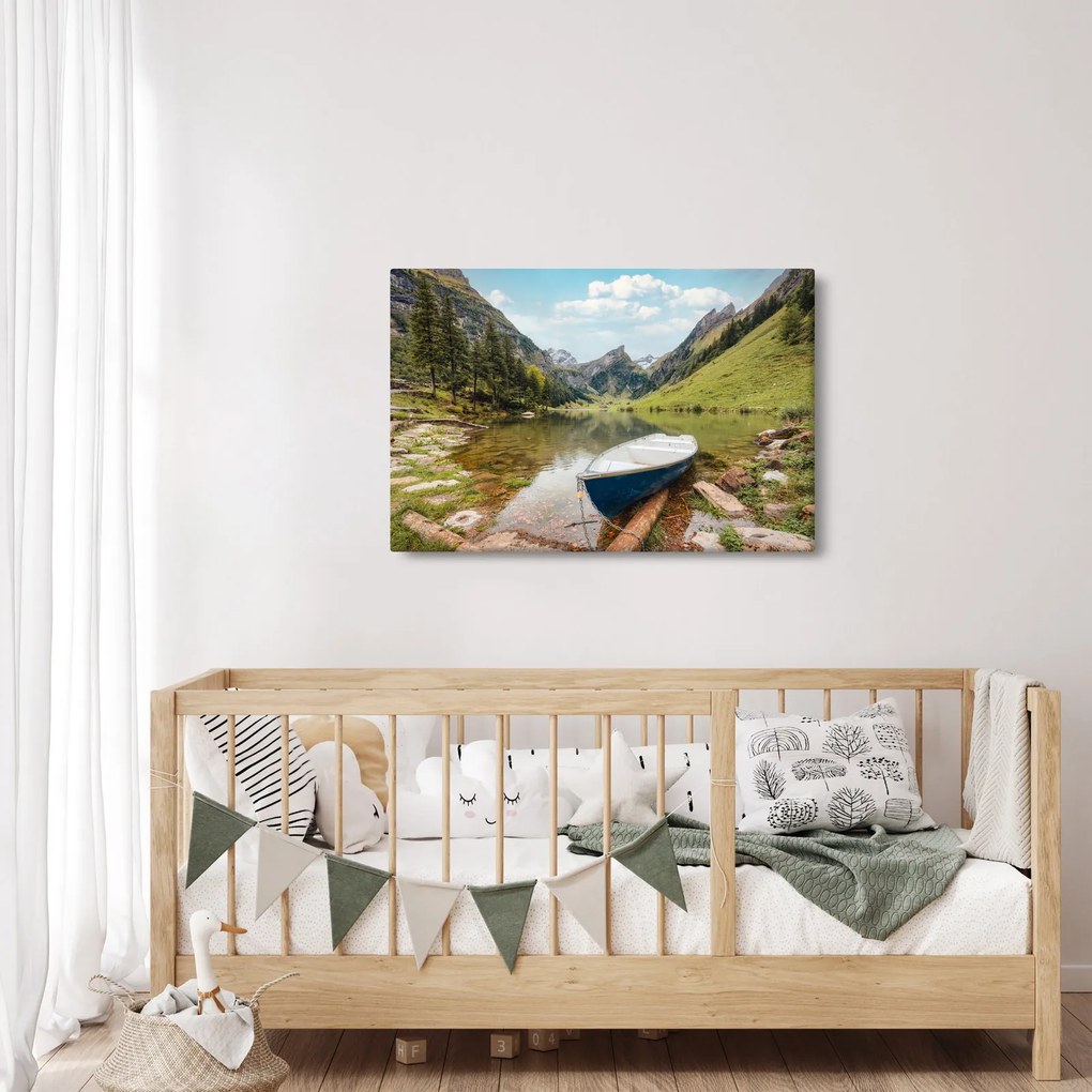 Tablou - Seealpsee, lac din Elveția (90x60 cm)