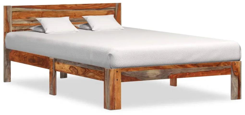 288420 vidaXL Cadru de pat, 120 x 200 cm, lemn masiv de sheesham