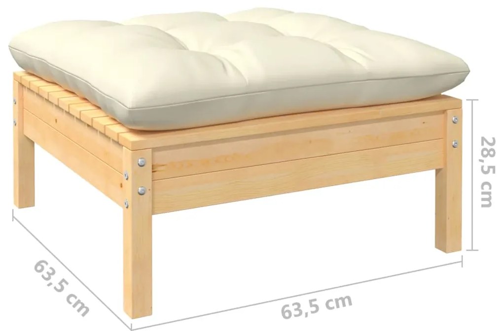 Set mobilier de gradina Culoare crem, VAZUL