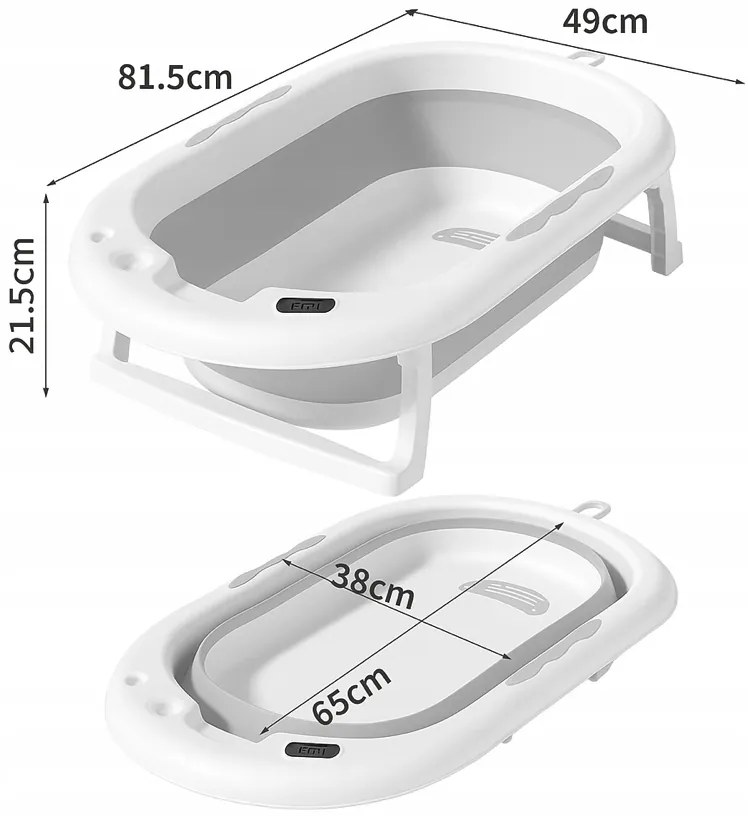 Baie pliabilă pentru copii VAIANA PREMIUM cu un șezlong - mai multe culori Albastru