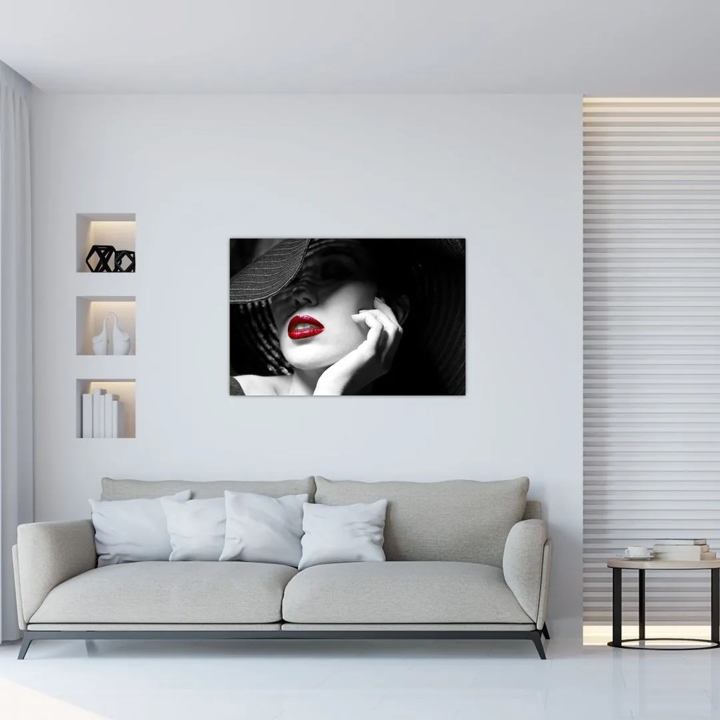 Tablou - Femeie cu pălărie (90x60 cm)