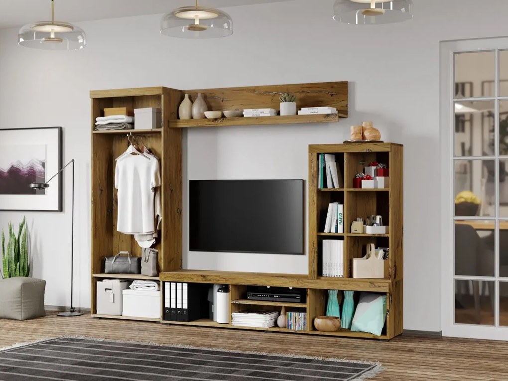 Set Mobila Living Odell Flagstaff Oak/Gri C14