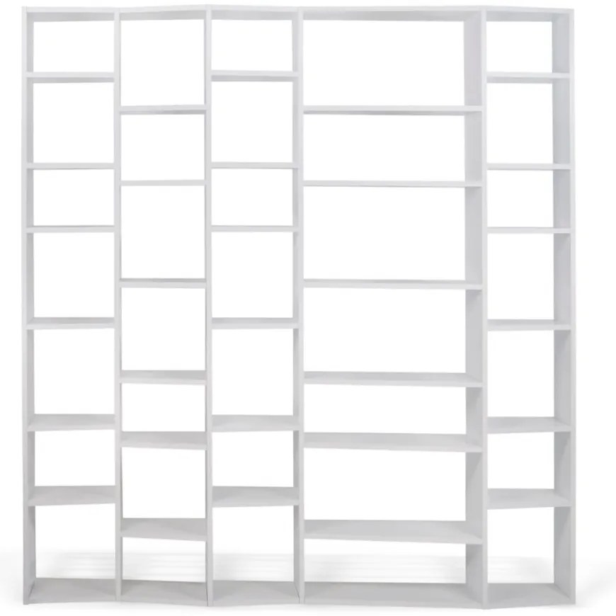 Bibliotecă albă 216x224 cm Valsa – TemaHome