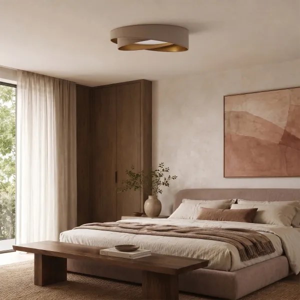 BRILAGI- Plafonieră LED VELVET TWIST LED/24W/230V 4000K Ø 55 cm bej/auriu