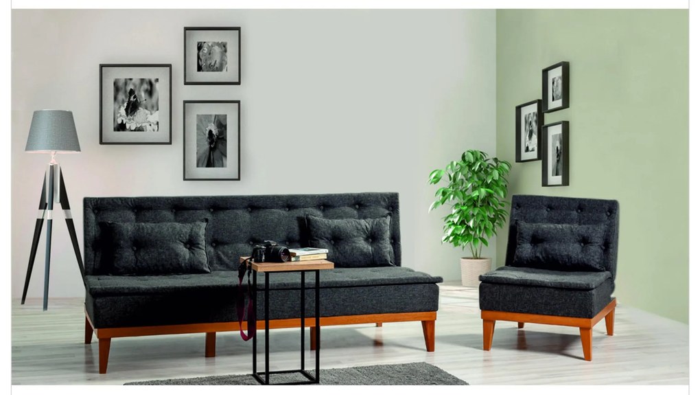 Set canapea fotoliu Flipper (antracit). 1101633