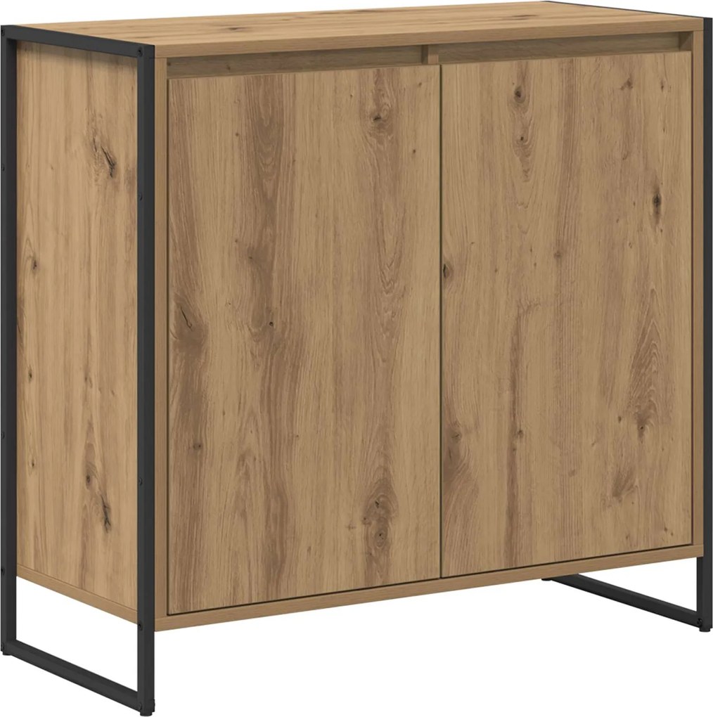 vidaXL Dulap lateral Stejar artizanal 79 x 36 x 75 cm Lemn compozit