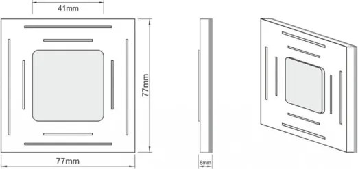 LDST SP-01-SC-BC8 - Iluminat scară SPACE 8xLED/1,2W/230V