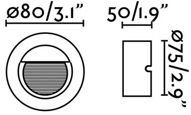 FARO 70403 - Aplică perete exterior LED MINI RACING LED/1,2W/230V IP44