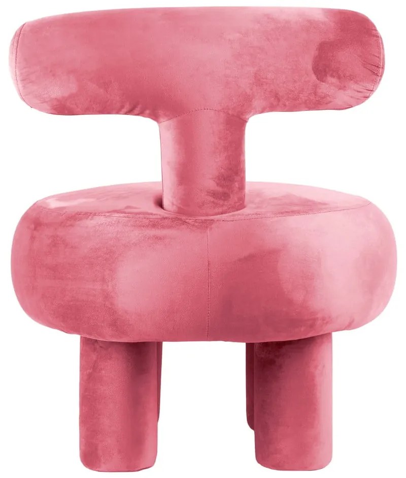 Fotoliu roz cu tapițerie din catifea Abrazo – Leitmotiv