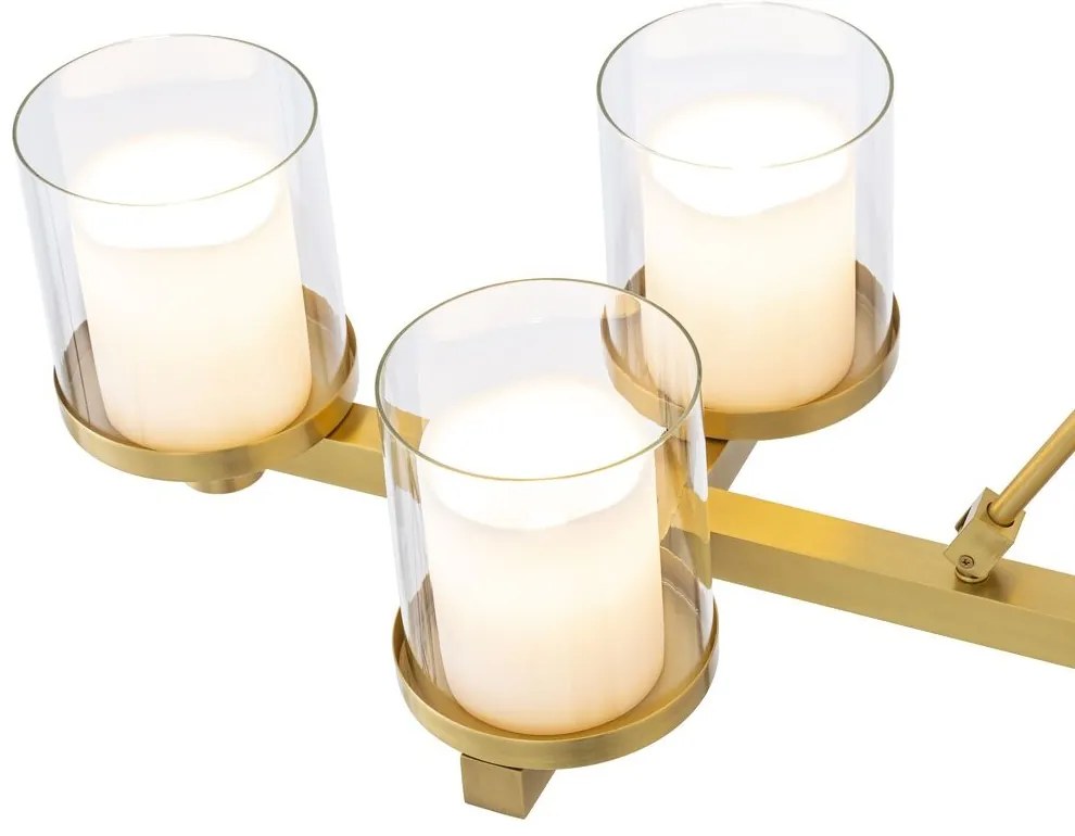 Lustra suspendata cu telecomanda design LUX Donovan, alama antica 115300 HZ