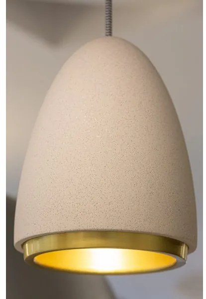 Lustră pe cablu CONCRETE 1xGU10/5W/230V gri/aurie Klausen 111040