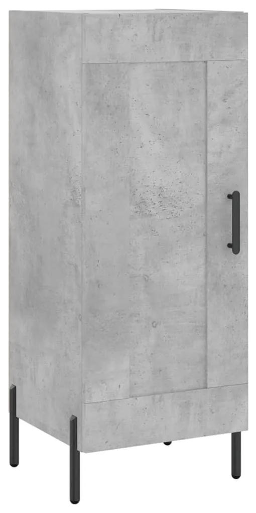 830456 vidaXL Servantă, gri beton, 34,5x34x90 cm, lemn compozit