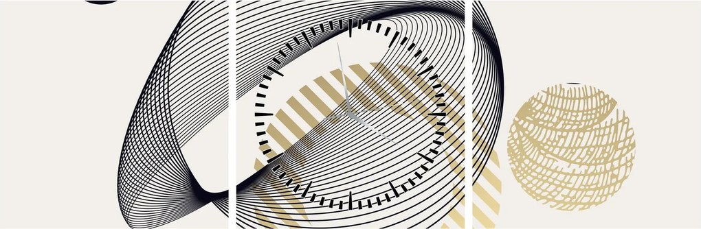 Tablou - Forme geometrice N⁰3 (cu ceas) (90x30 cm)