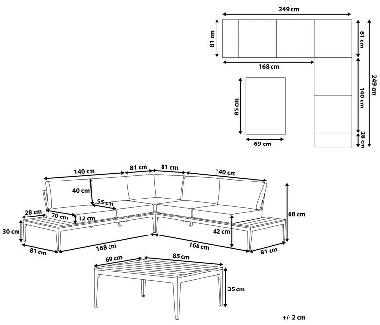 Set canapele Pesaro (alb). 1011678