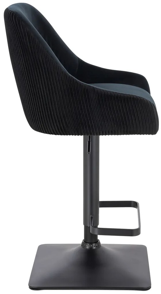 HR920KW Scaun Neagră din Catifea cu Bază Neagră