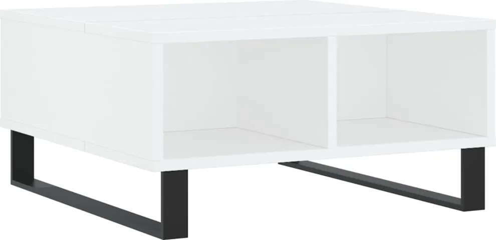 vidaXL Masă de cafea, alb, 60x60x30 cm, lemn compozit