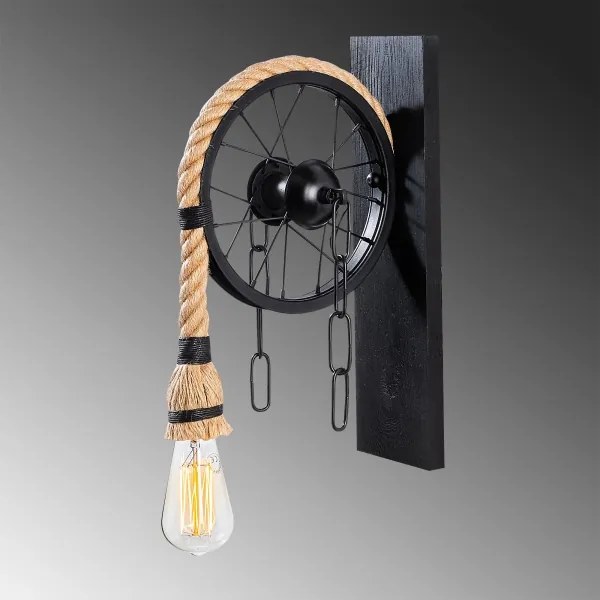 Aplica de perete EREBOS 1xE27/40W/230V negru/maro