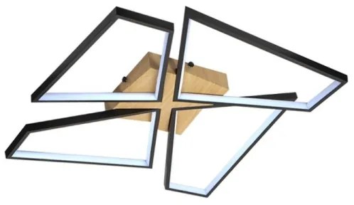 Plafonieră LED dimabilă LED/115W/230V 3000-6500K maro/negru + telecomandă