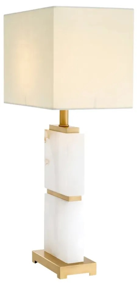 Veioza design LUX din alabaster si metal alama, Robbins 111599 HZ
