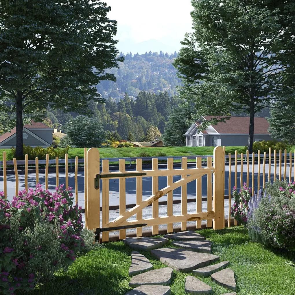 Poarta simpla pentru gard, lemn de alun, 100 x 60 cm Bej, 60 cm