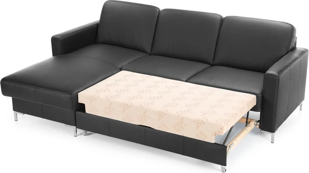 Colțar lemn masiv BASIC, 232 × 85 × 165 cm - Stânga