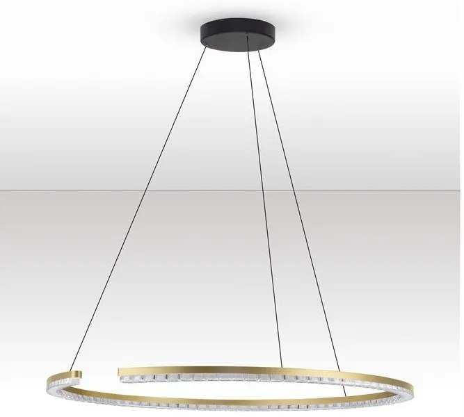 Lustra circulara aluminiu auriu GREAMY D-85cm