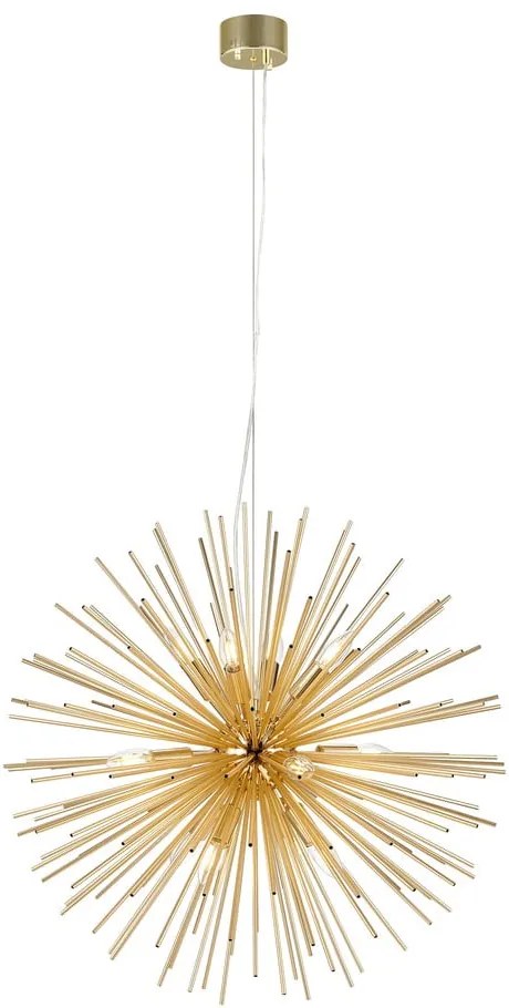 Lustră aurie cu abajur din metal 72x72 cm Soleil - Markslöjd