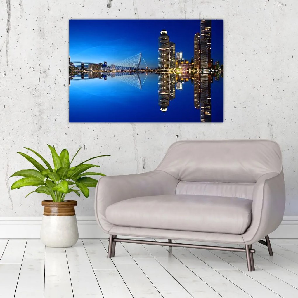 Tablou - Rotterdam nocturn (90x60 cm)
