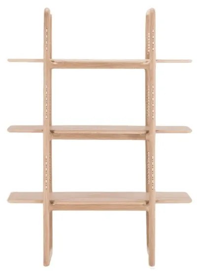 Bibliotecă din lemn masiv de stejar Gazzda Muse, înălțime 140 cm