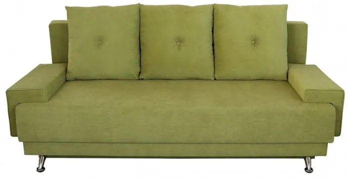 Canapea extensibila Roma Lux Green 205x90x86 cm, cu lada de depozitare