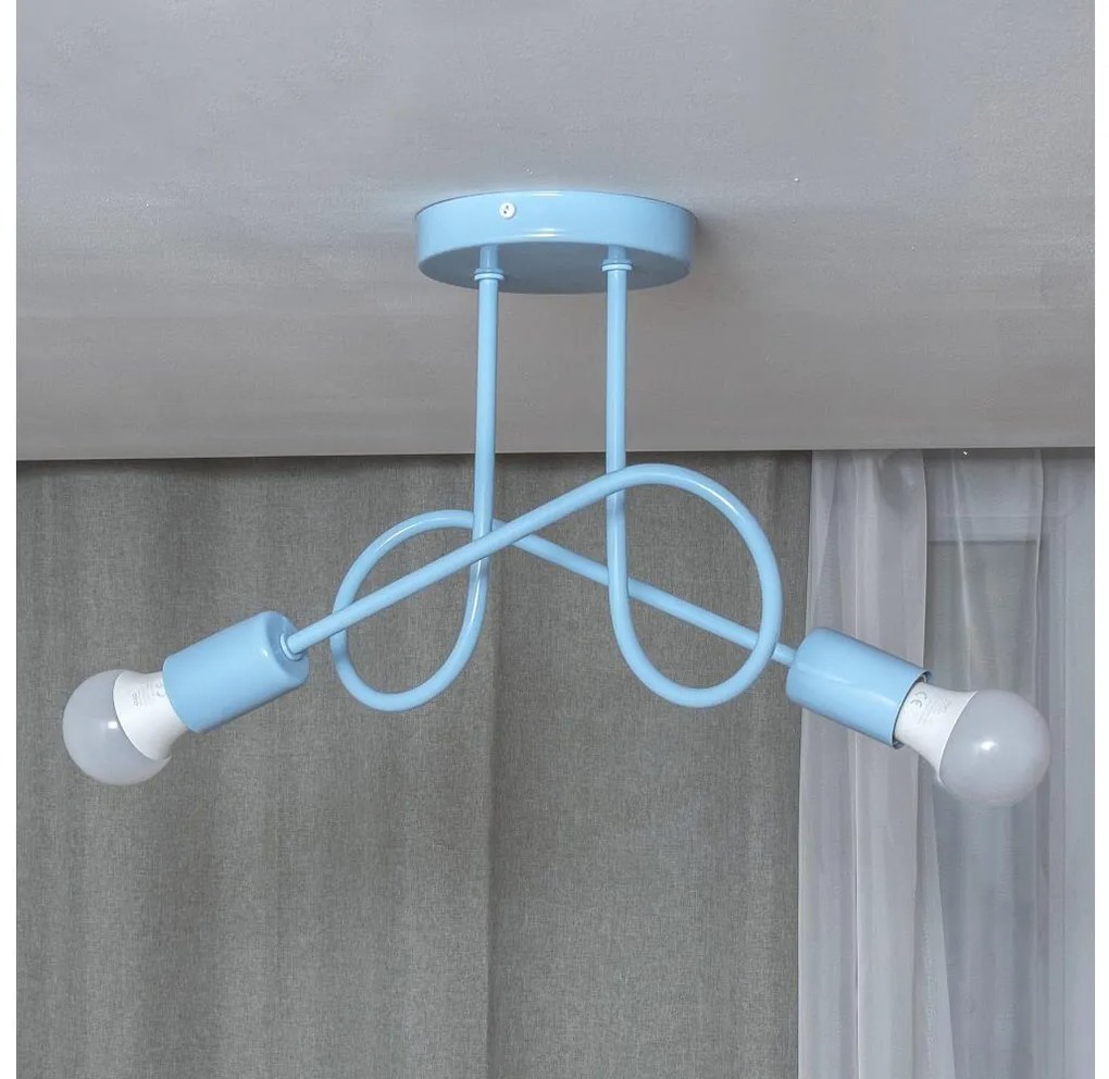 Lustru aplicat OXFORD, 2xE27/15W/230V, albastru